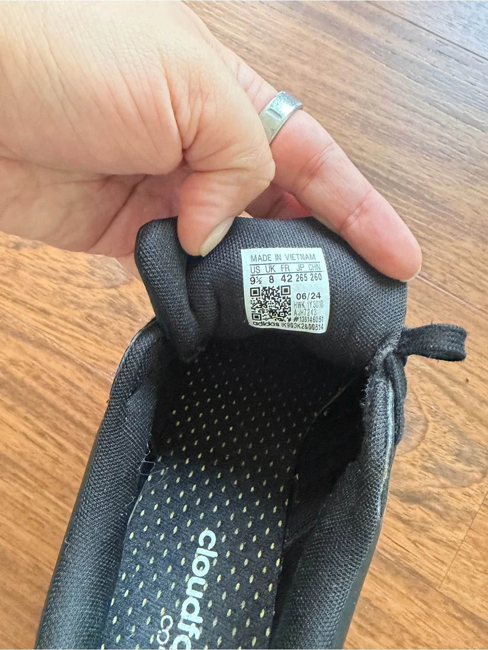 adidas Black Sneakers with White Stripes